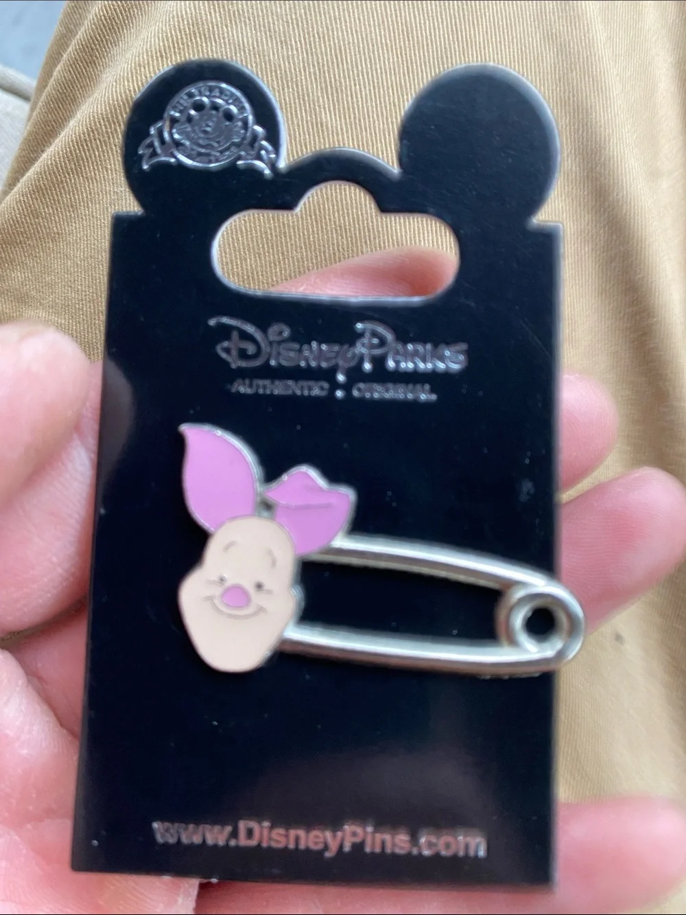 Disney vintage Pink and Cream Piglet Safety Pin